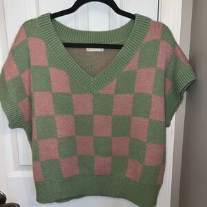 Checkered Sweater, Altar’d State- Size L